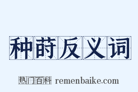 种莳反义词是什么意思的图片